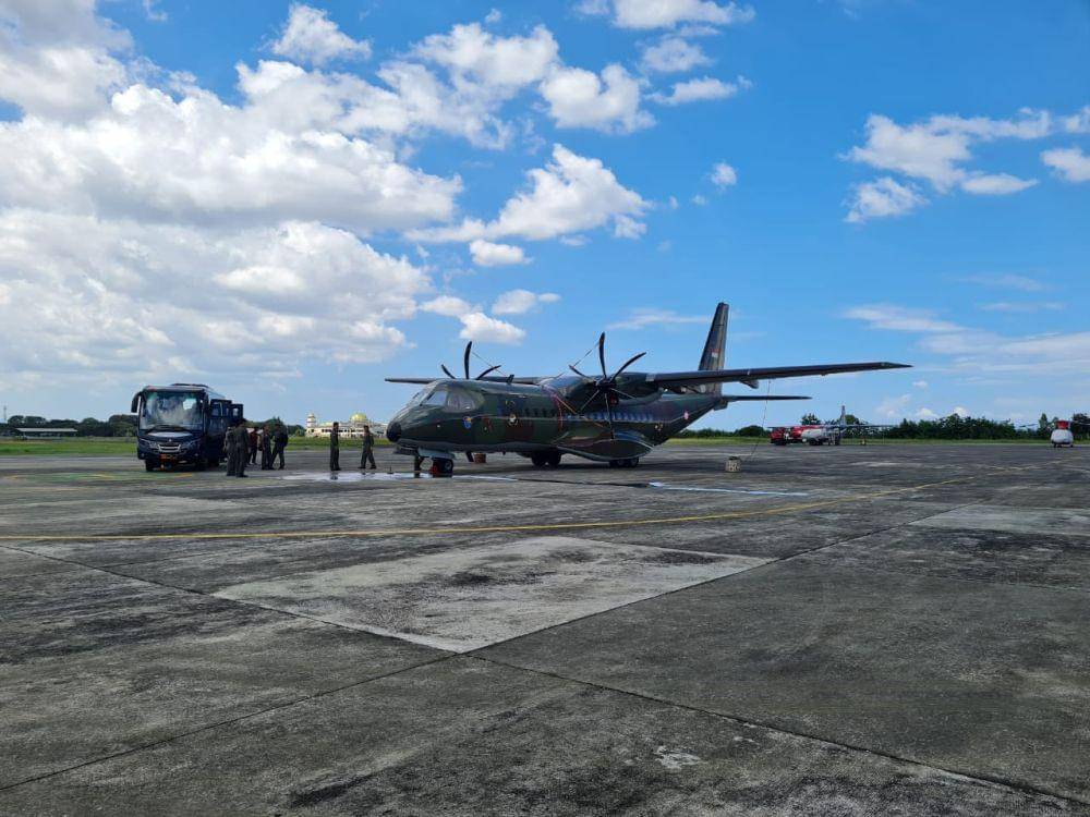 Salah satu pesawat yang digunakan dalam Operasi Mata Elang 23 dan Operasi Pengamatan Rohingya di perairan Aceh. (Dokumentasi Lanud Sultan Iskandar Muda untuk IDN Times)