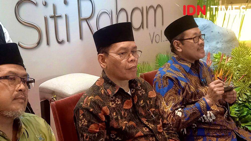 Konferensi pers MUI untuk film Hamka & Siti Raham Vol. 2 di Kuningan, Jakarta Selatan pada Selasa (19/12/2023) (IDN Times/Ines Suseno)