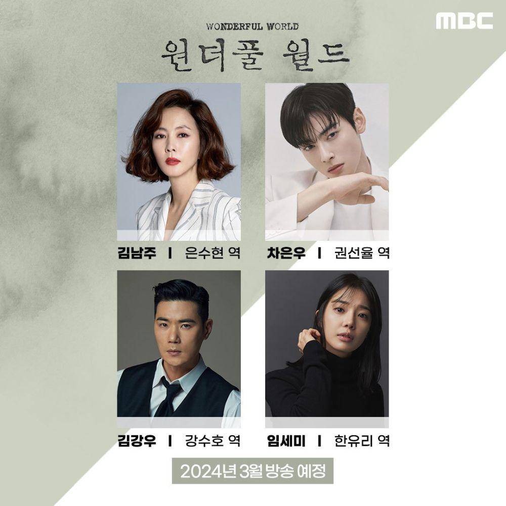 Pemain utama drama Wonderful World (twitter.com/mbcdrama_pre)