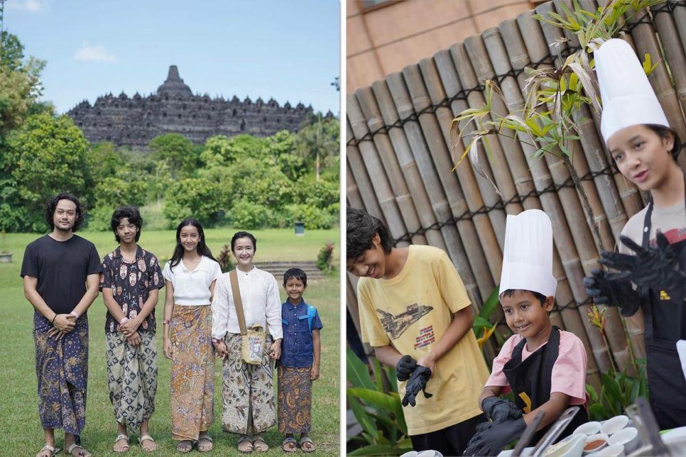 10 Potret Keluarga Widi Mulia di Yogyakarta, Anak-anak Jadi Koki