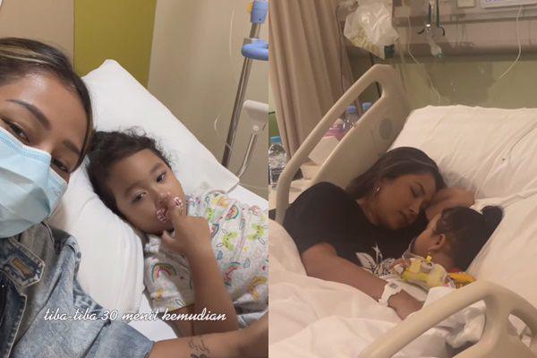7 Potret Mutia Ayu Rawat Anak di Rumah Sakit, Suhu Gewa 42 Derajat