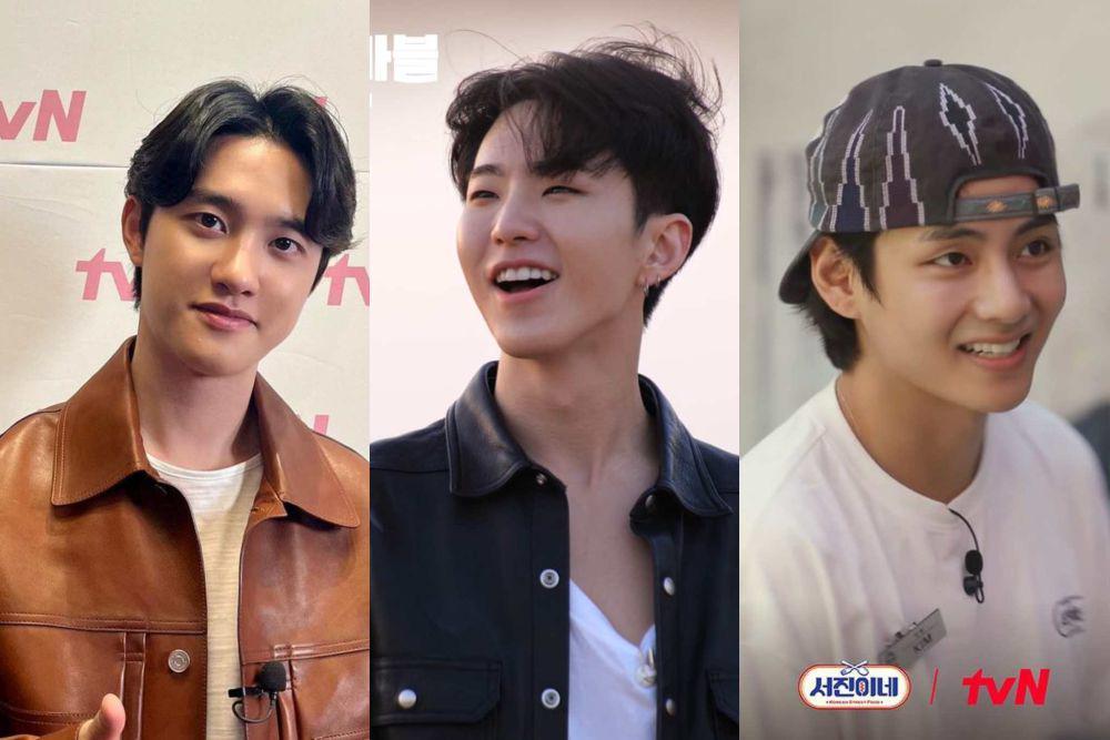 D.O EXO (instagram.com/weareone.exo) | Hoshi SEVENTEEN (instagram.com/tving.official) | V BTS (instagram.com/tvn_joy)