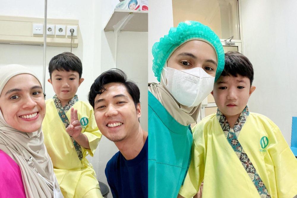 7 Potret Kondisi Uta, Anak Nycta Gina yang Jalani Operasi Adenoid
