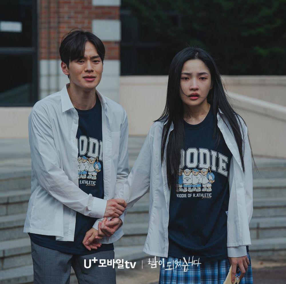 Oh Jung Taek dan Chun Young Min di drama Night Has Come (instagram.com/uplus_mobiletv)