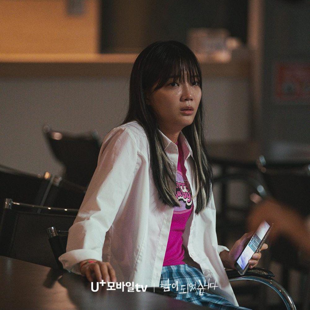 Kang Seol di drama Night Has Come (instagram.com/uplus_mobiletv)