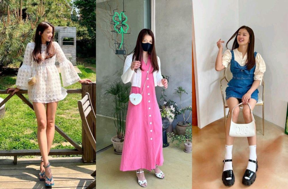 10 Inspirasi Gaya Feminin Lee Si Young, Bikin Pangling!