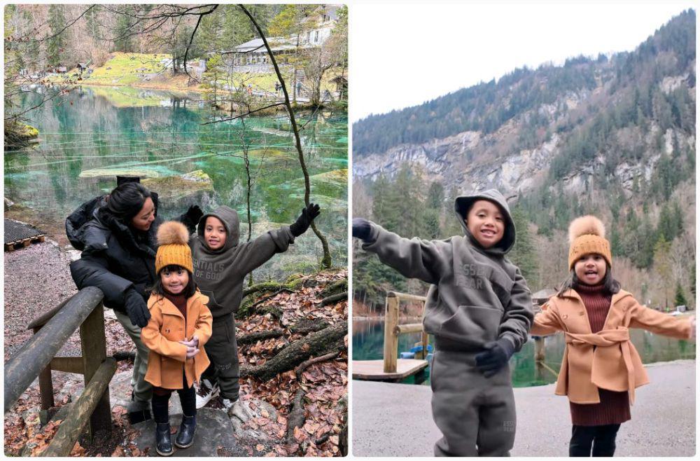 10 Potret Buah Hati Rachel Vennya saat Liburan ke Switzerland