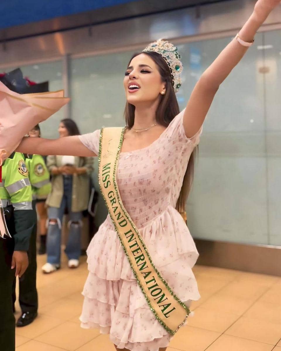 Potret Penyambutan Kepulangan Miss Grand International 2023 di Peru (Instagram.com/missgrandinternational)