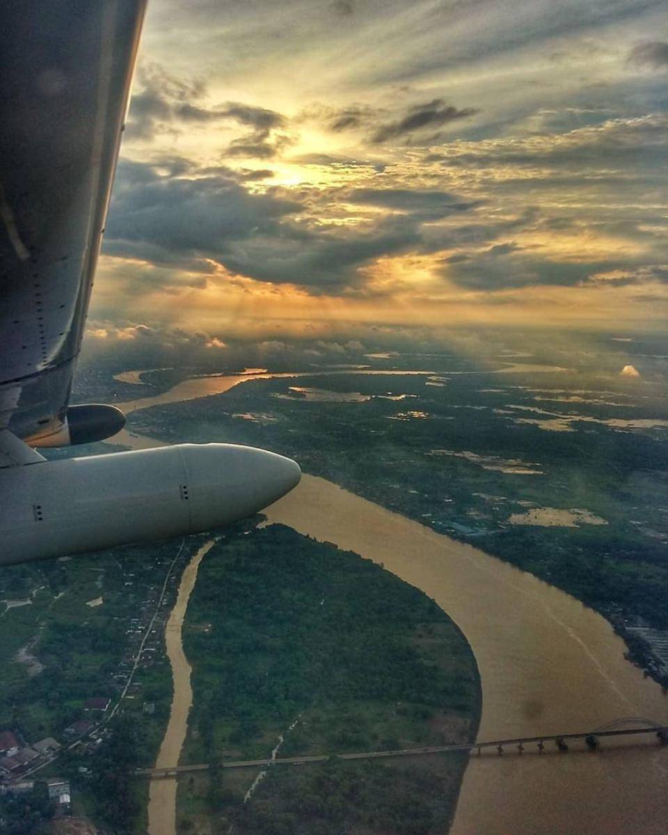 potret sungai batang hari dari pesawat (instagram/gnfi)