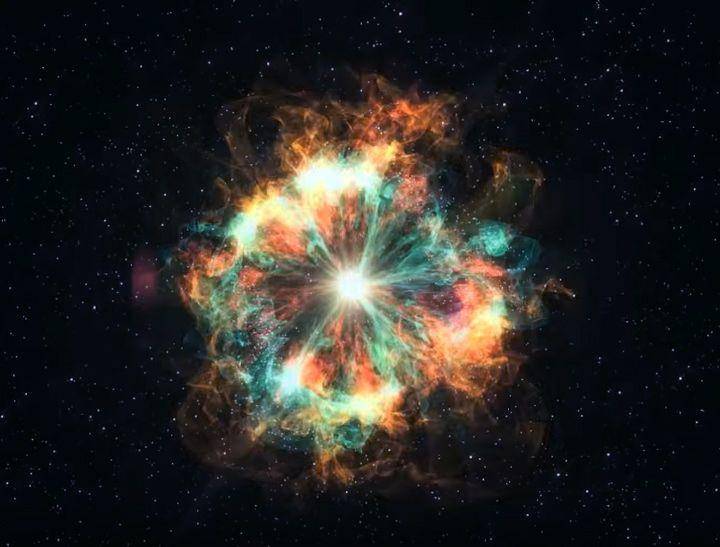 ilustrasi CGI ledakan supernova (commons.wikimedia.org/YouTube MTV International)