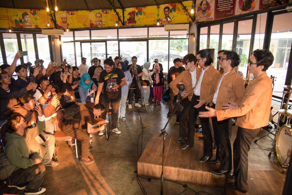 Personel The Changcuters dalam acara konferensi pers. (Dok.Istimewa)