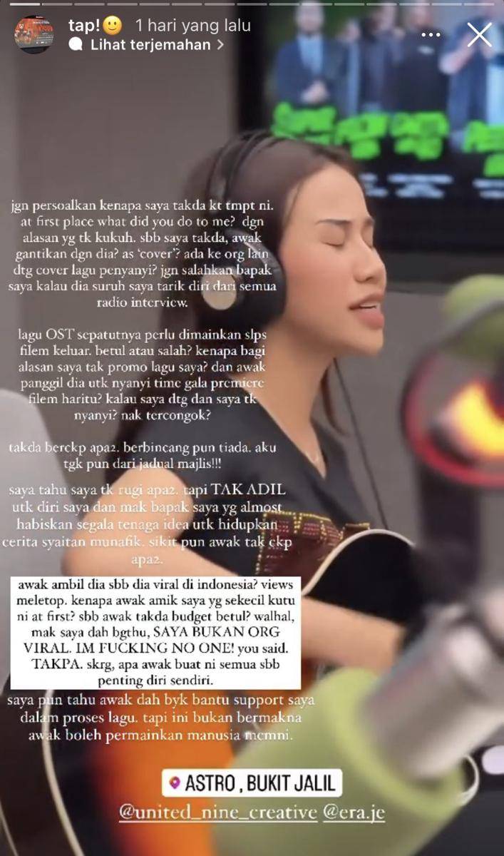 kronologi Mayang adik Vanessa Angel dituduh curi lagu penyanyi asal Malaysia (Instagram.com/adia.zw)