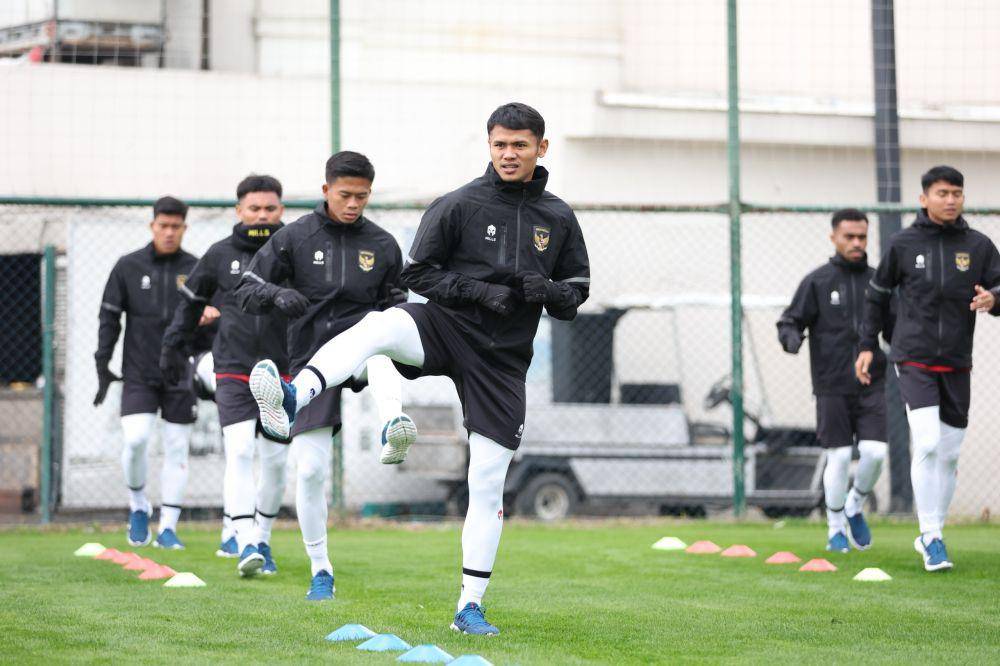 Potret latihan Timnas Indonesia di Turki. (pssi.org).