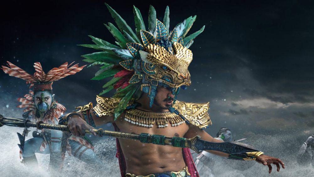 Namor (yang mengenakan mahkota ala suku Maya. (dok. Marvel Studios/Black Panther: Wakanda Forever)