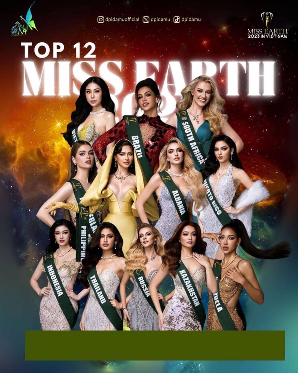 Top 12 Miss Earth 2023 (instagram.com/dpidamuofficial)