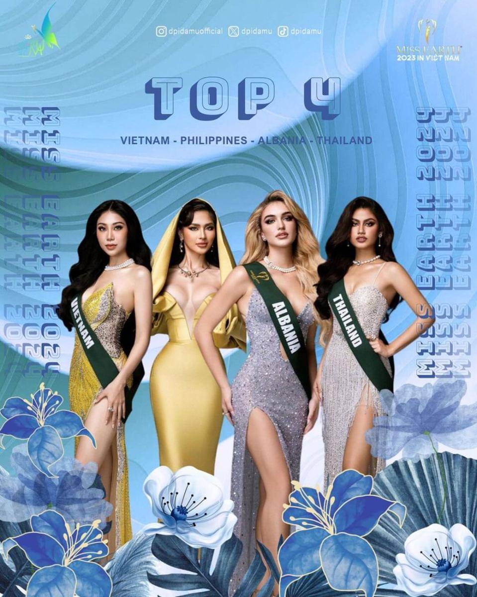 Top 4 Miss Earth 2023 (instagram.com/dpidamuofficial)