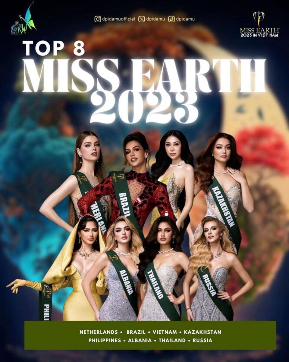Top 8 Miss Earth 2023 (instagram.com/dpidamuofficial)