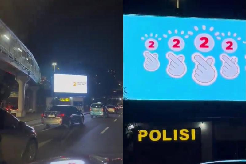 Viral Iklan Prabowo-Gibran Tayang di Videotron Pos Polantas Semanggi