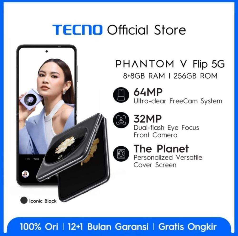 TECNO PHANTOM V Flip (tokopedia.com/TECNO Authorized Store)