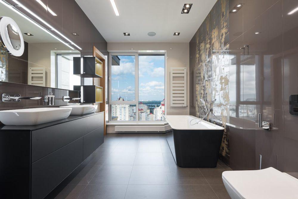 ide desain kamar mandi dengan tempat bersantai (pexels.com/Max Rahubovskiy)
