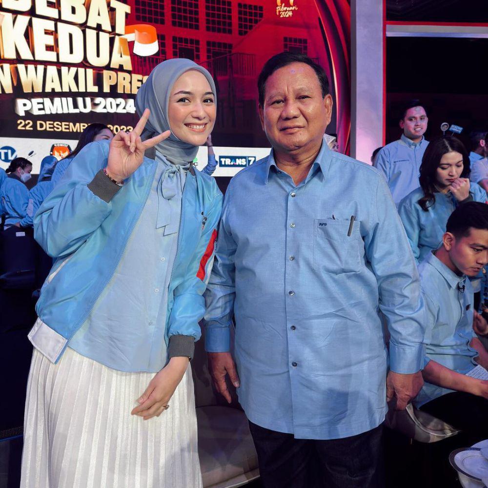 potret Citra Kirana nonton langsung debat cawapres (instagram.com/citraciki)