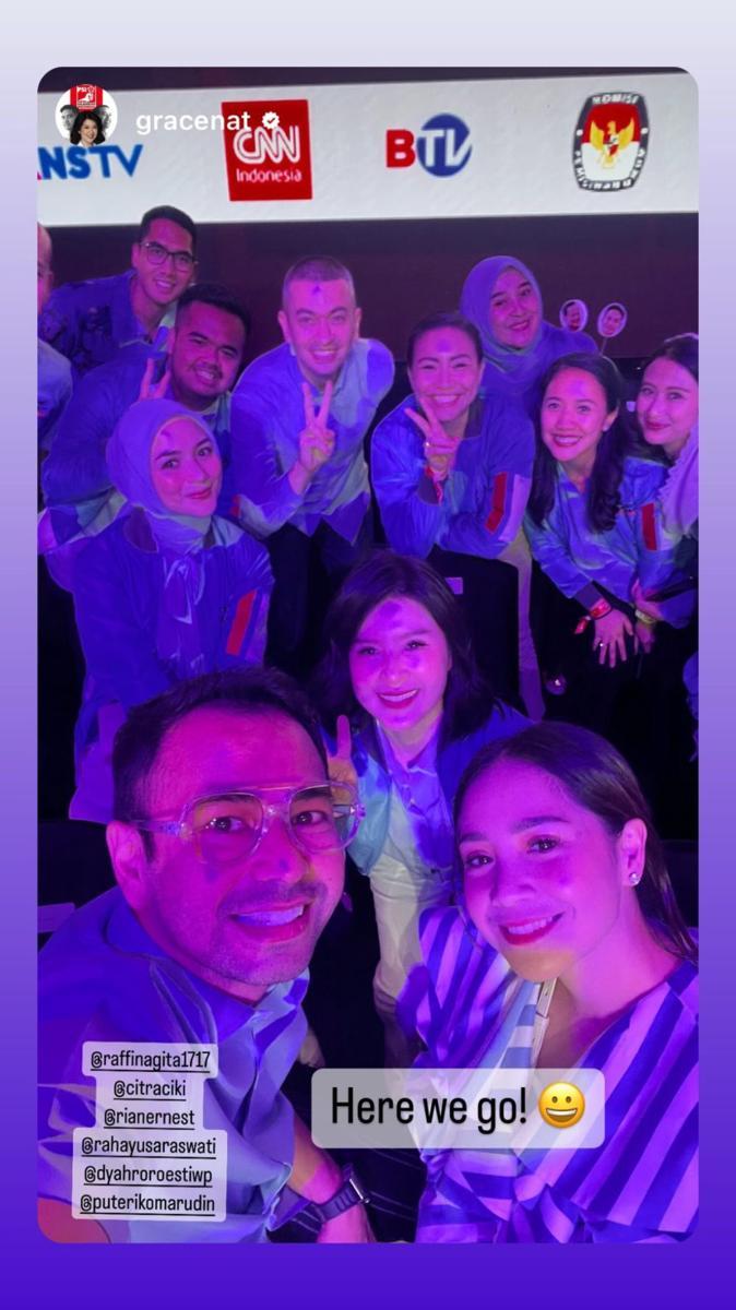 potret Citra Kirana nonton langsung debat cawapres (instagram.com/citraciki)