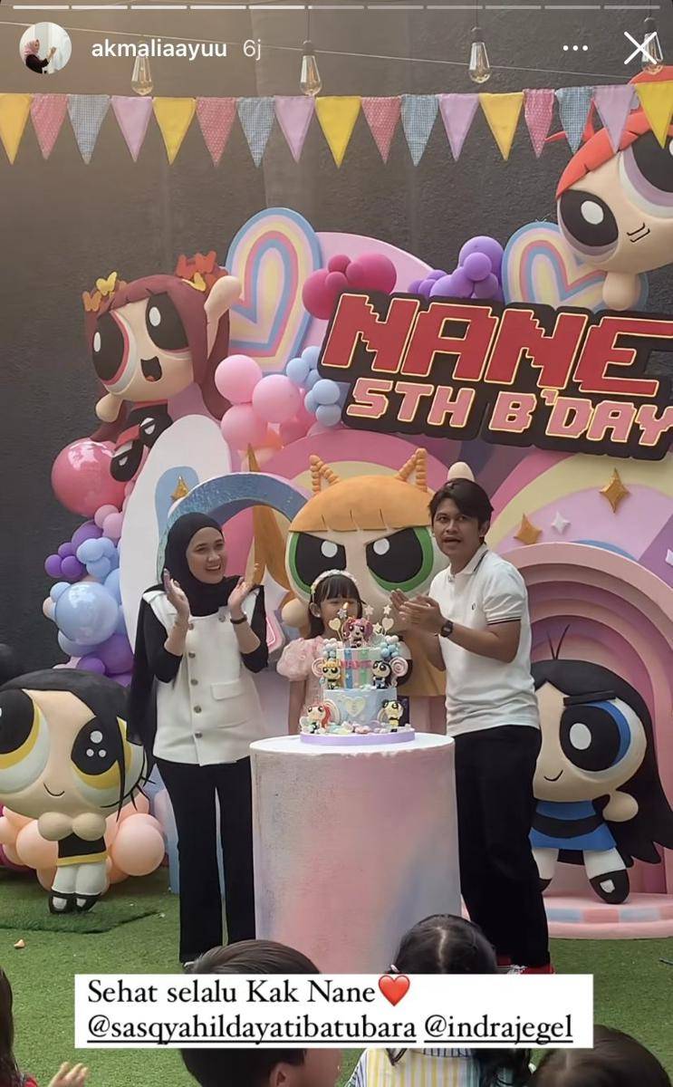 potret ultah ke-5 Nane, anak Indra Jegel (Instagram.com/akmaliaayuu)