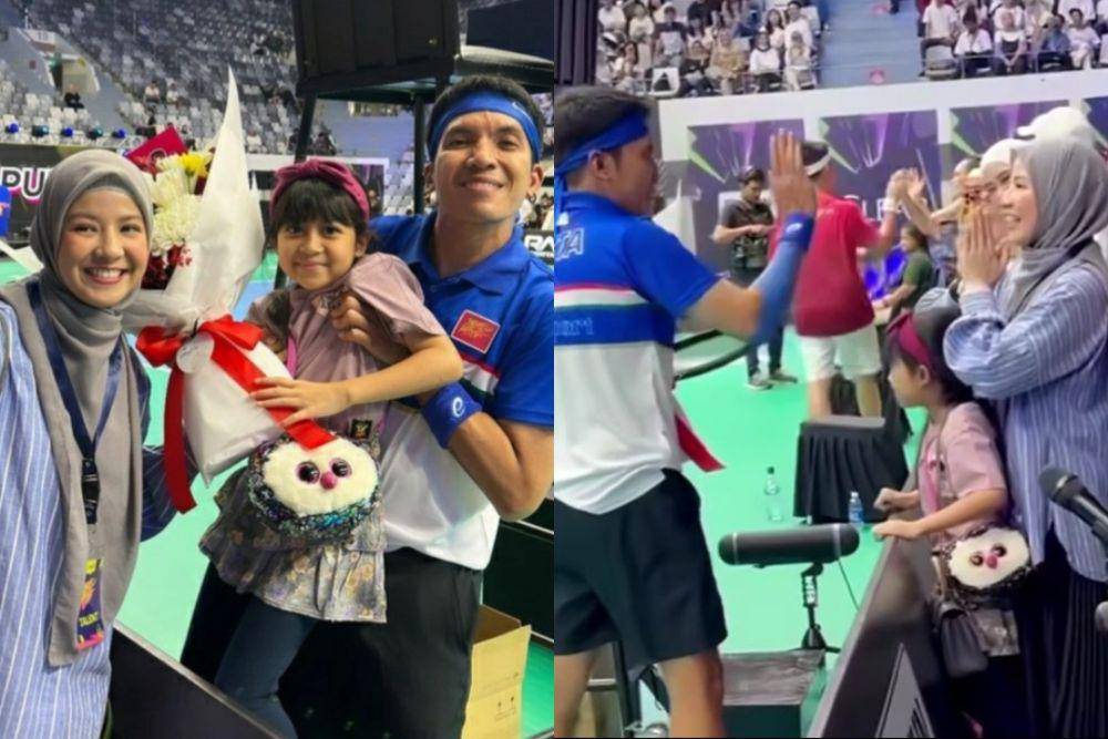 Natasha Rizky nonton Desta tenis (Instagram.com/citraciki)