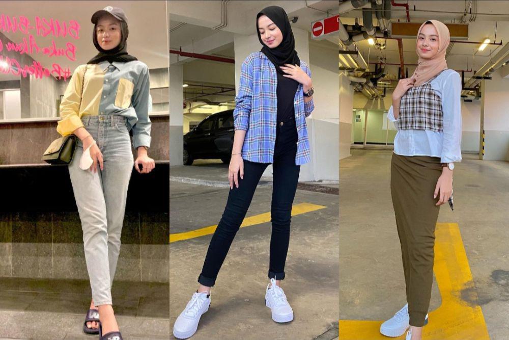 9 OOTD Hijab buat Hangout ala Nabila Putri Sulistyo, Looks Pretty!