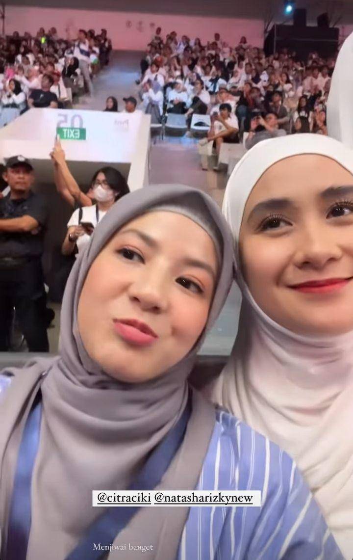 Natasha rizky nonton desta tenis (Instagram.com/ryana_dea