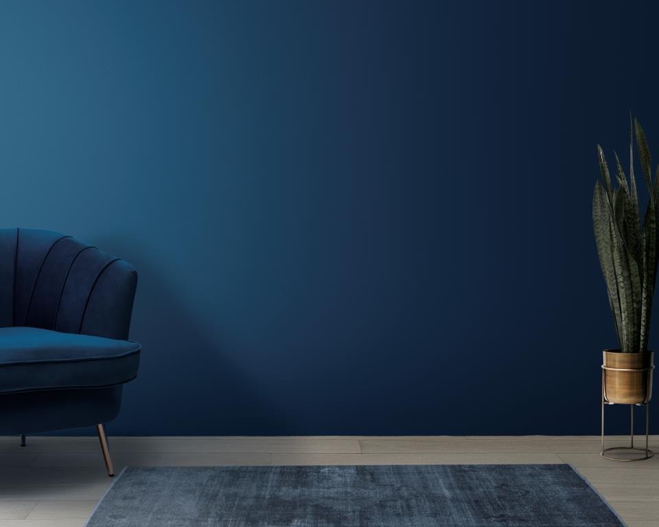 ilustrasi dinding berwarna biru navy dan lantai abu-abu (freepik.com/rawpixel.com)