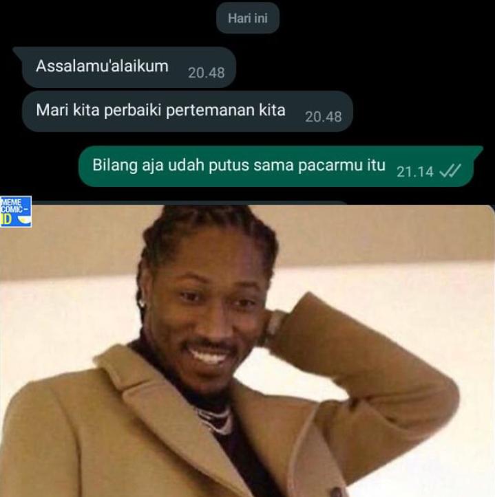 meme kebiasaan lucu seseorang saat chat (instagram.com/memecomic.id)