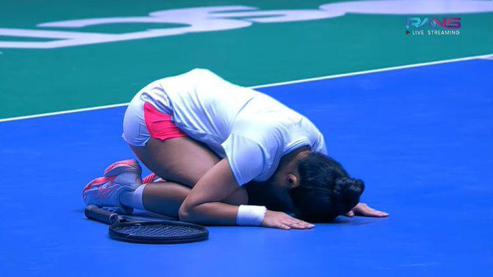 potret Yura Yunita menang tenis lawan Luna Maya (youtube.com/Rans Entertainment)