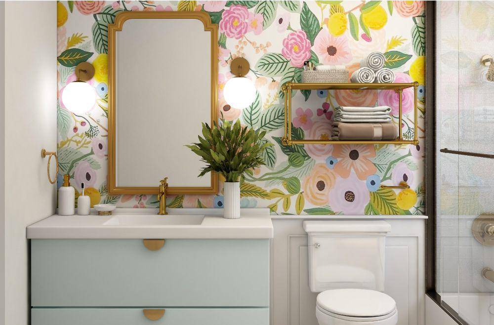 inspirasi desain kamar mandi maksimalis (unsplash.com/Collov Home Design)