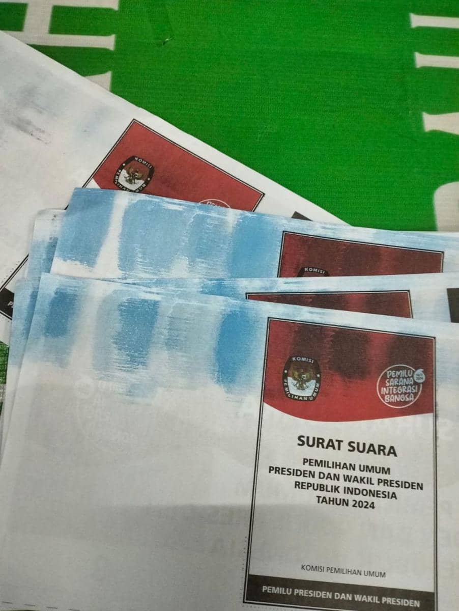 Contoh surat suara Pilres yang rusak di Tabanan (Dok.IDNTimes/Istimewa)