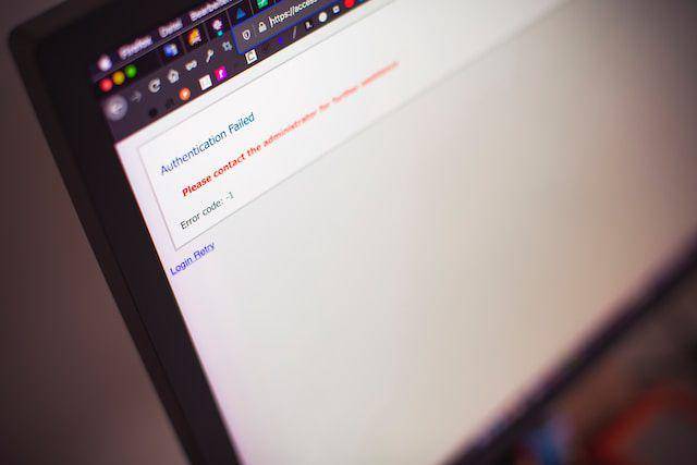 ilustrasi terjadinya authentication failed sehingga menghasilkan error code (unsplash.com/Markus Spiske)