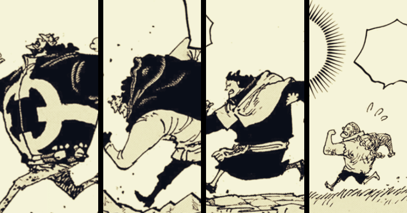 Adegan Kuma berlari. (mangaplus.shueisha.co.jp/One Piece)