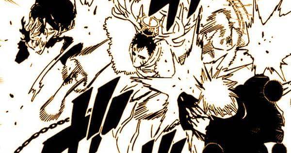 Magna dan Luck melawan klon Lucius ( Dok. Shueisha / Black Clover )