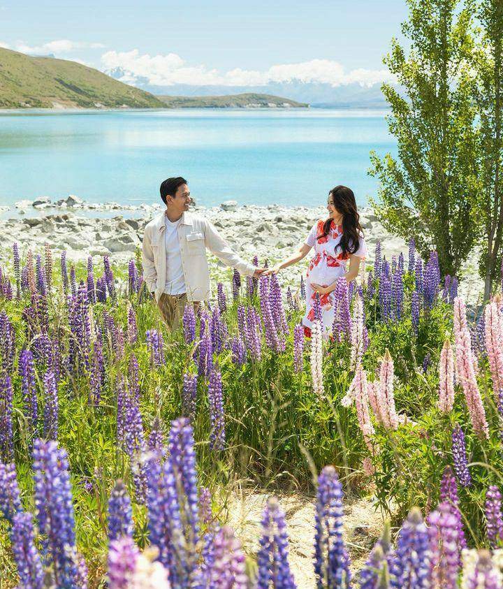 momen babymoon Sabrina Anggraini di Lake Tekapo (instagram.com/sabrinaanggraini)