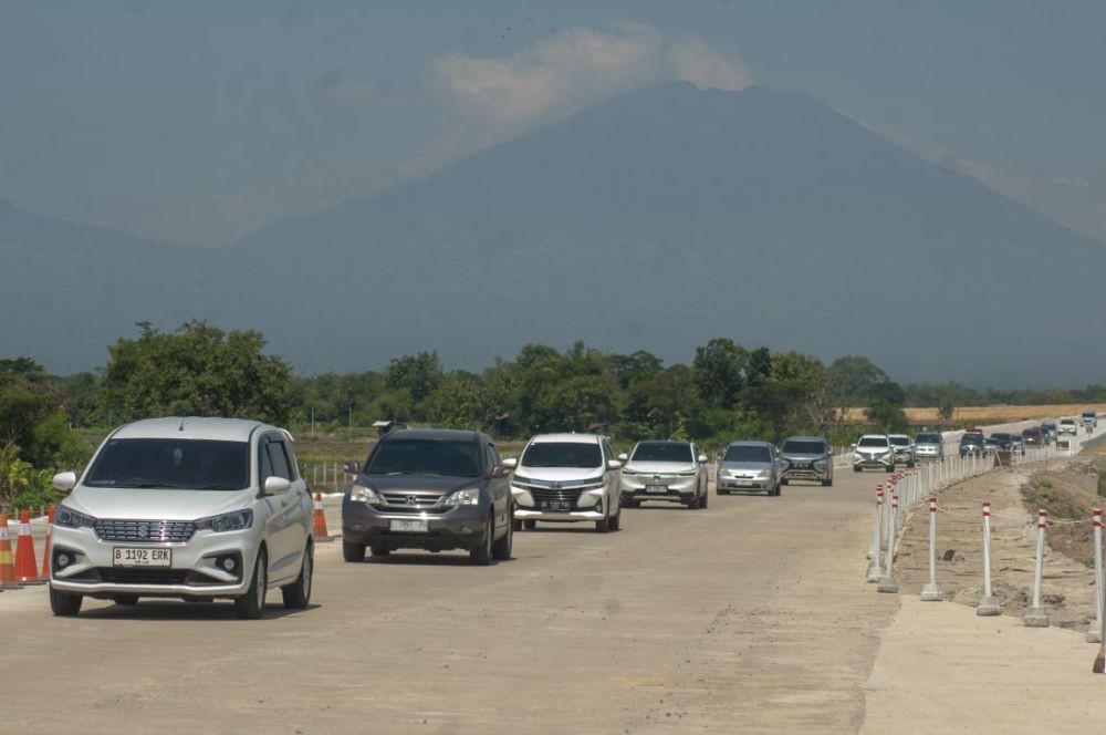 Jalur fungsional Jalan Tol Solo-Yogyakarta di Klaten, Jawa Tengah. (ANTARA FOTO/Aloysius Jarot Nugroho)