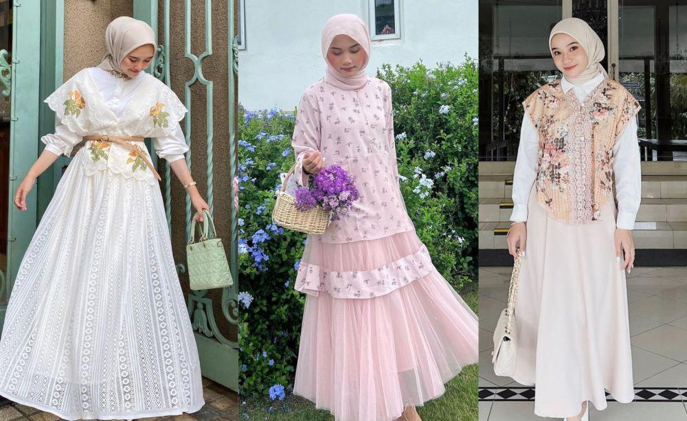 inspirasi OOTD ala influencer hijab (instagram.com/intanghazll_ | instagram.com/diannn.d | instagram.com/melvinmaylani)