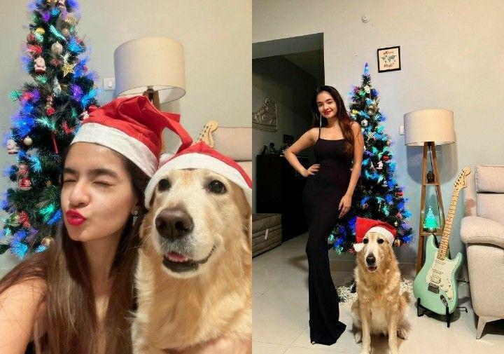 8 Potret Perayaan Natal 2023 ala Anushka Sen, Seru Meski di Rumah