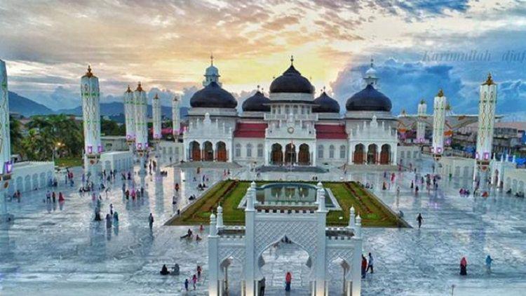 potret mesjid Baiturrahman Banda Aceh (nukilan.id)