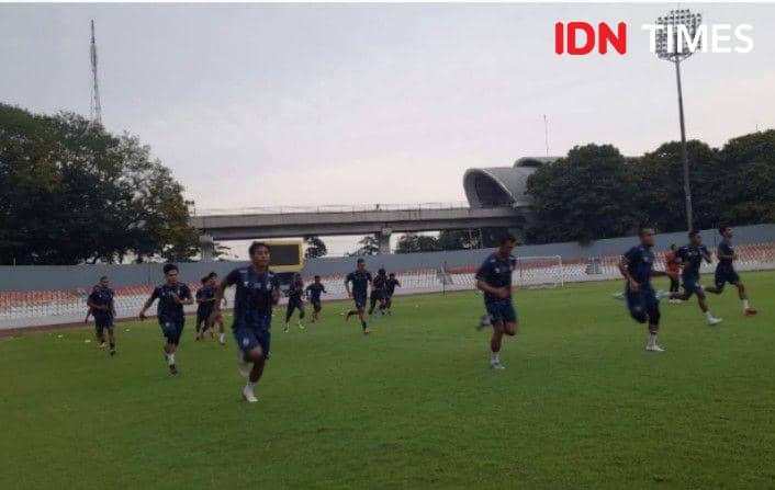 Sriwijaya FC latihan di Stadion Bumi Sriwijaya Palembang (IDN Times/Feny Maulia Agustin)
