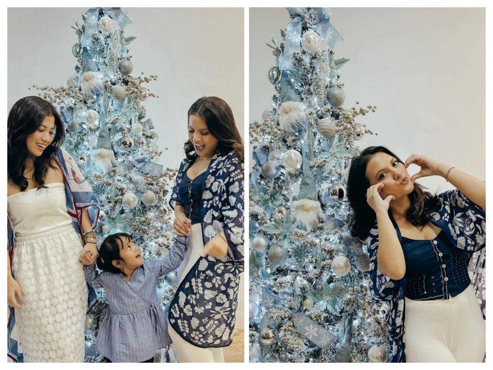 8 Momen Marsha Aruan Rayakan Natal, Dekorasi Hingga Busana Serba Biru!