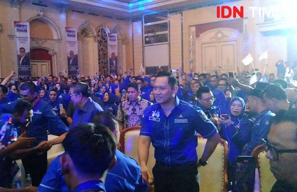 AHY dan SBY hadiri konsolidasi Partai Demokrat (IDN Times/Eko Agus Herianto)