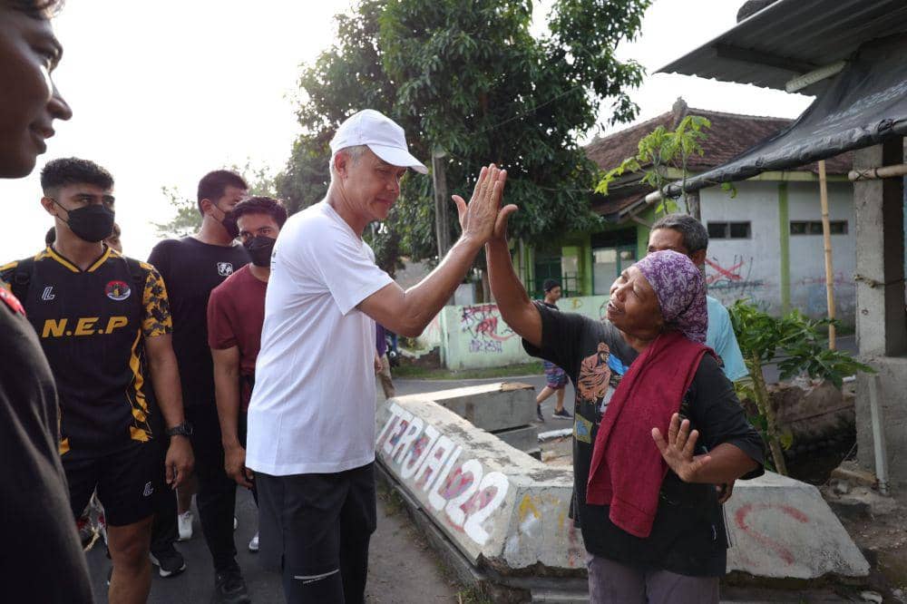 Ganjar Pranowo sapa warga Gatak, Sukoharjo. (Dok/Tim Media Ganjar)