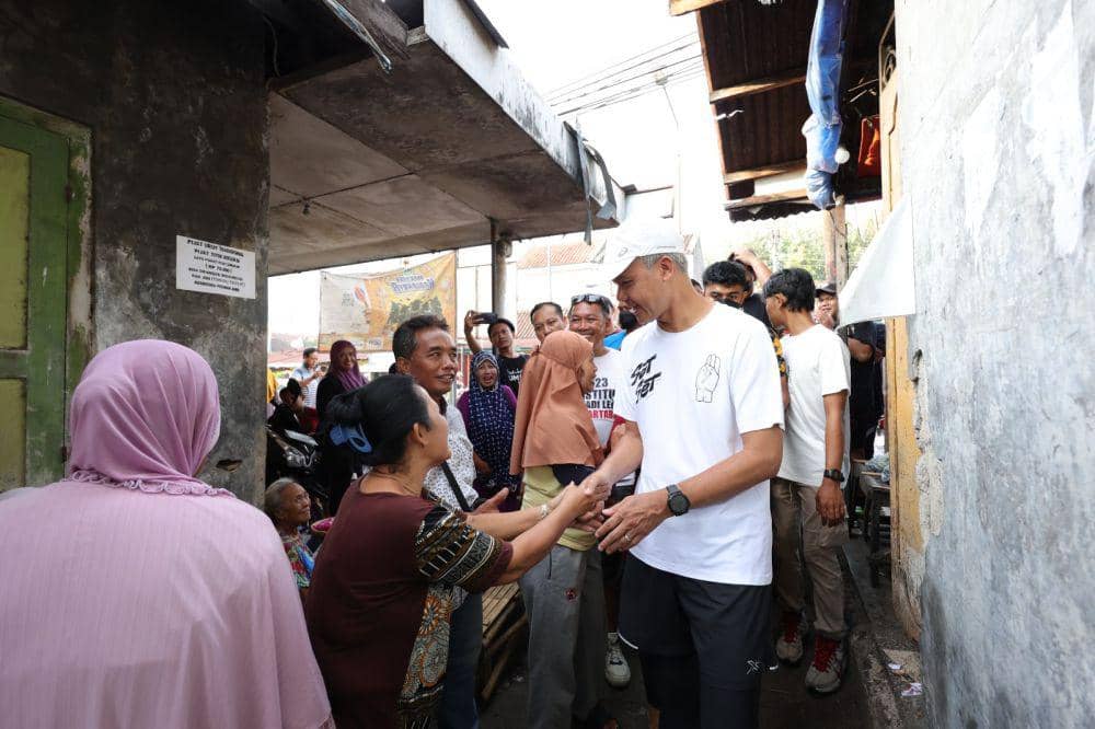 Ganjar Pranowo sapa warga Gatak, Sukoharjo. (Dok/Tim Media Ganjar)