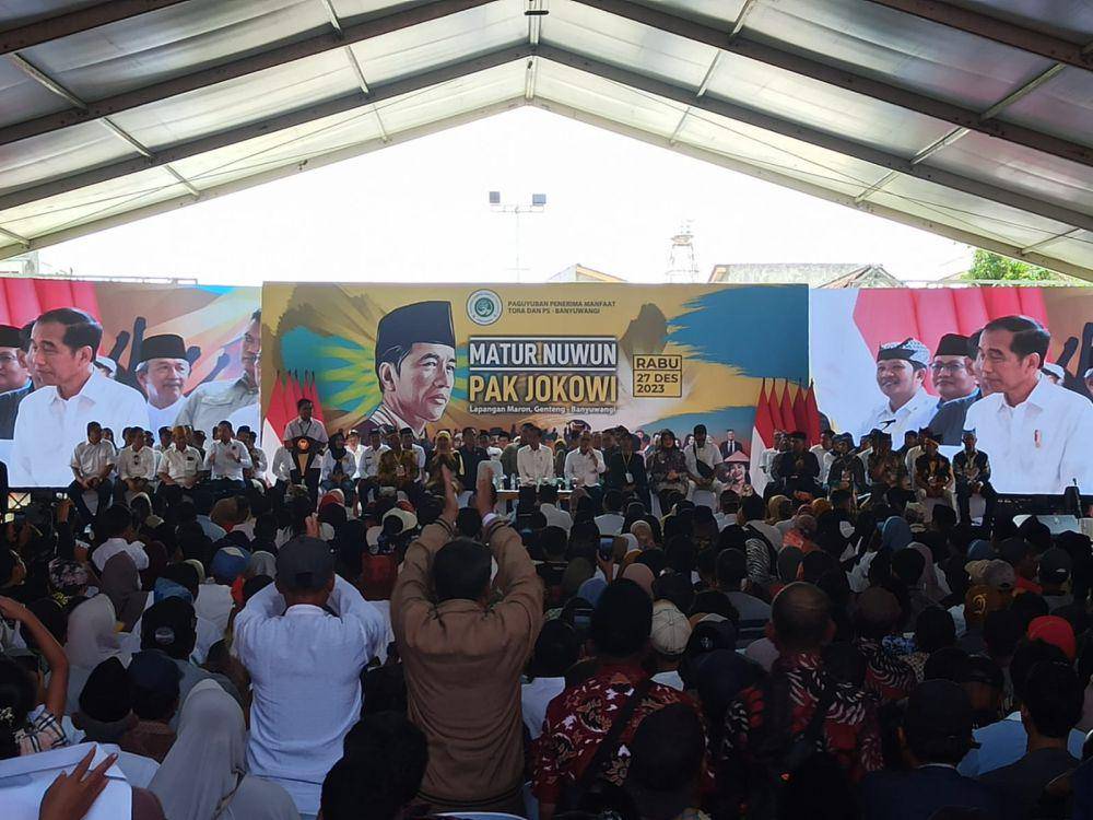 Acara Matur Nuwun Pak Jokowi di Banyuwangi. (IDN Times/ Agung Sedana)