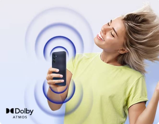 ilustrasi Samsung Galaxy A25 5G dengan speaker stereo (samsung.com)